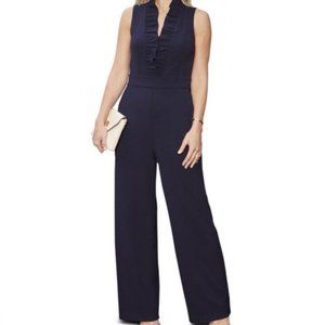 SALE 5/$25 Harper Rose Sleeveless Scoop Neck Ruffle Jumpsuit Navy Blue Sz 2 NWT